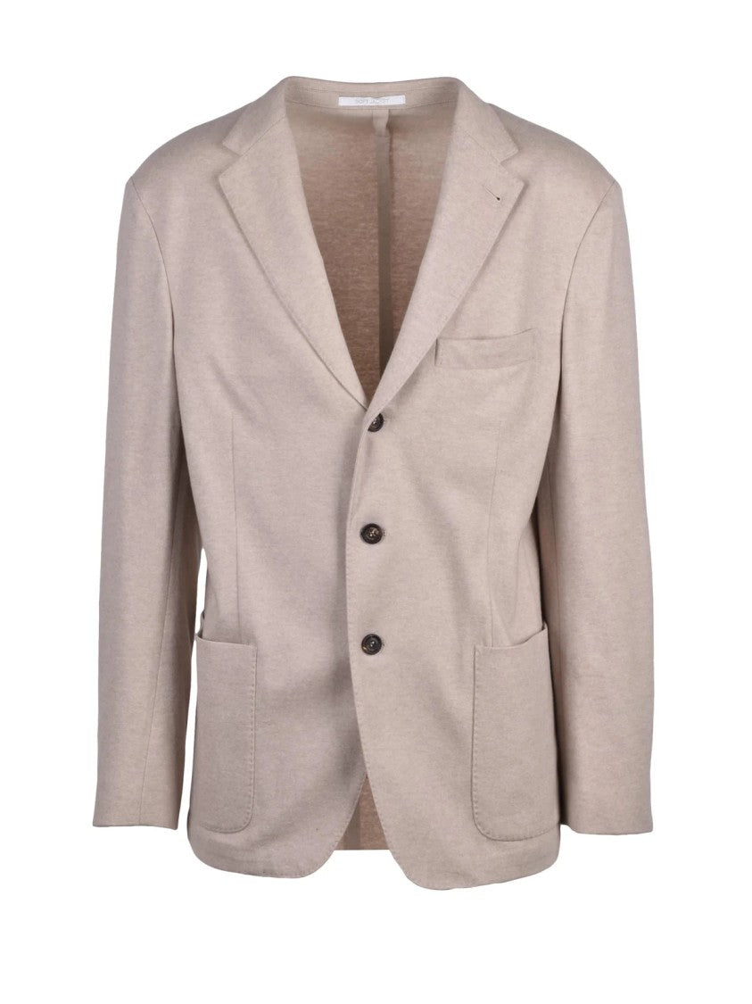 Eleventy Knit Blazer With Button Closure And Classic Lapel