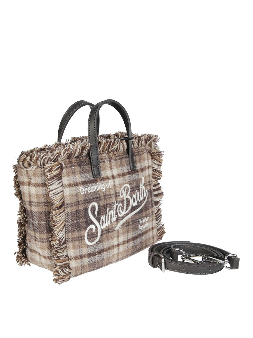 Mc2 Saint Barth Borsa Vanity Mini Wool N Plaid Wool Mini Bag