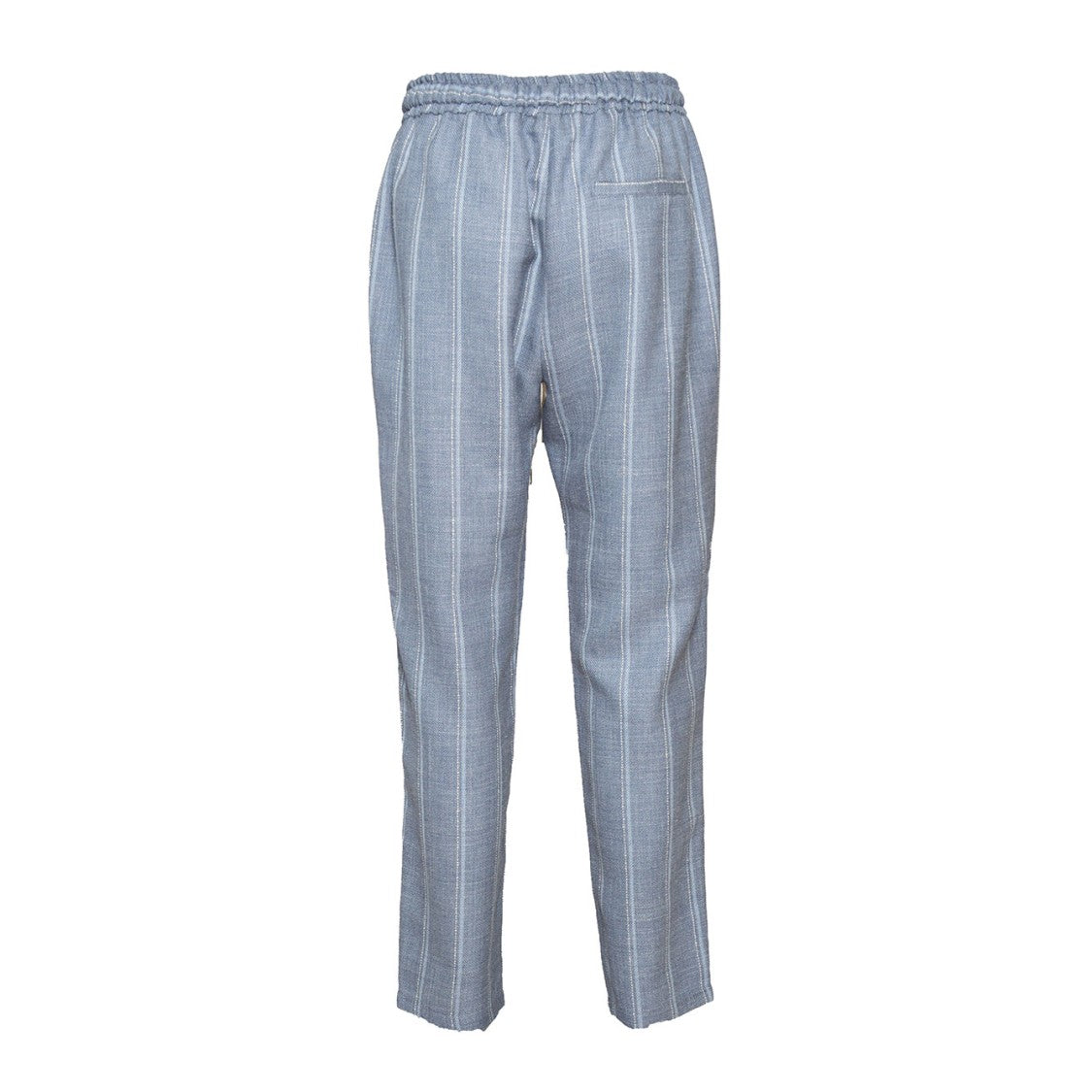 Barba Joke Straight Trousers In Light Blue Linen