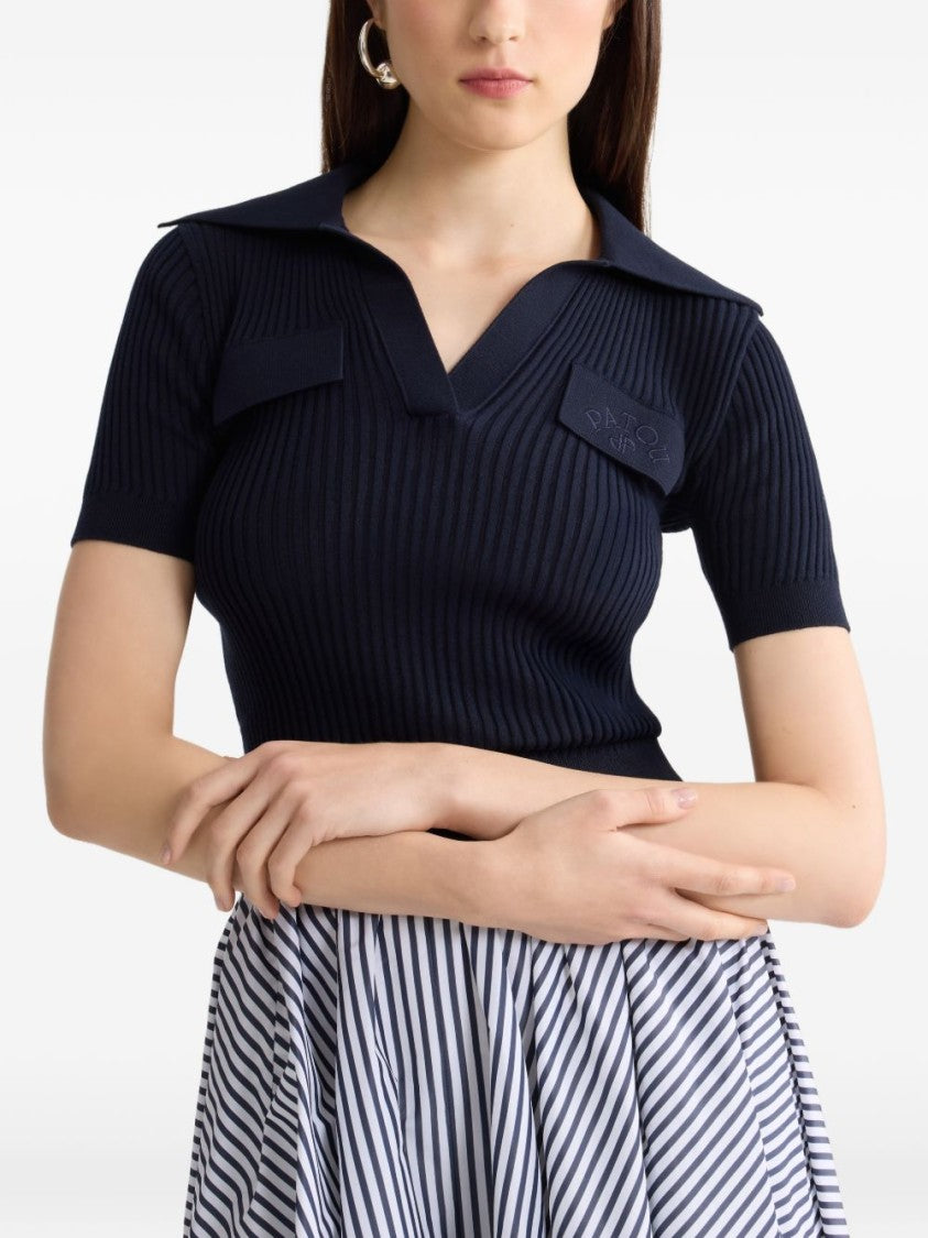 Patou Silk And Nylon Blend Crew Neck Sweater