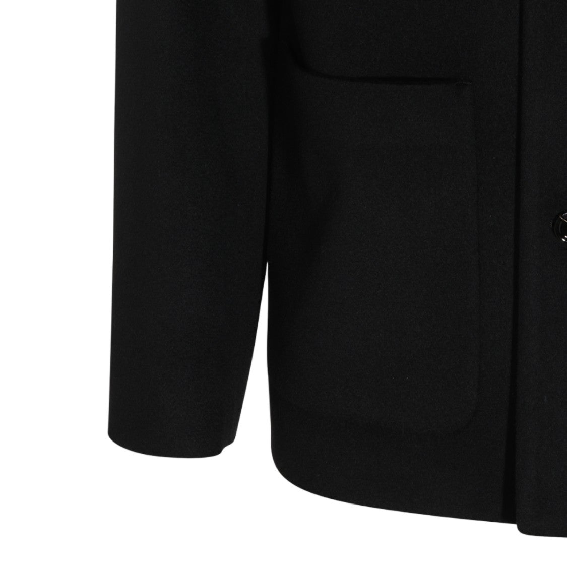 Lardini Straight-Cut Black Jacket With Classic Collar