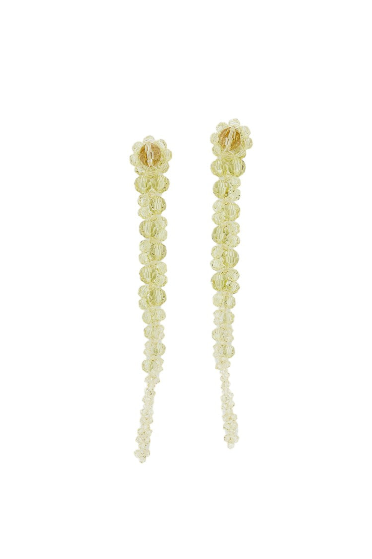 Simone Rocha Drip Crystal Glass Floral Earrings