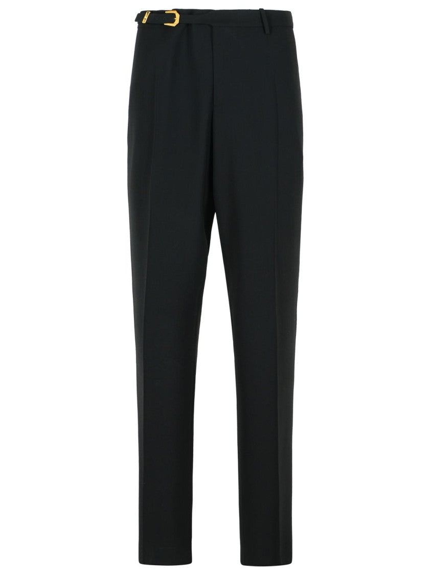 Versace Black Virgin Wool Blend Patalone