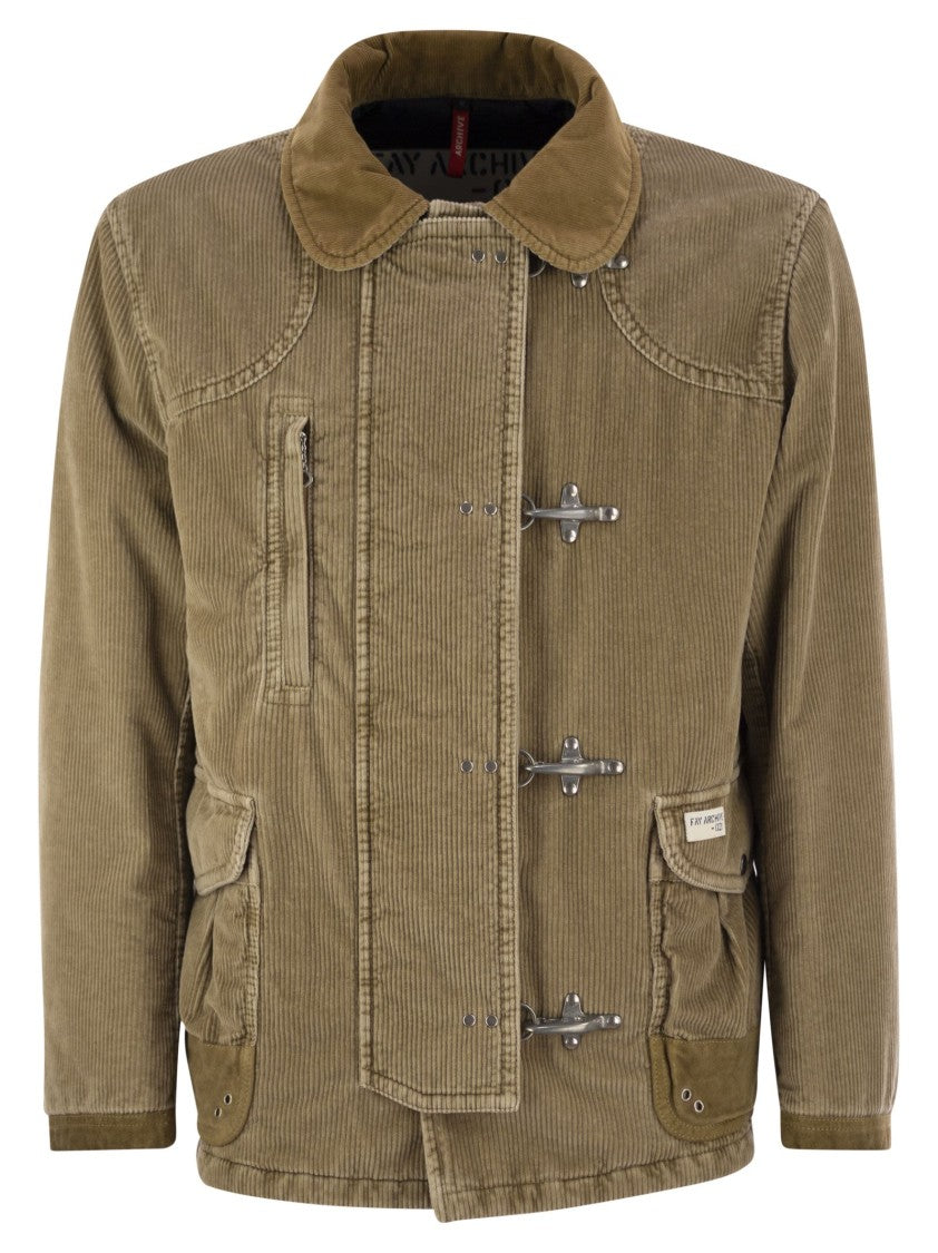 Fay 4 Velvet Hooks - Fay Archive Coat