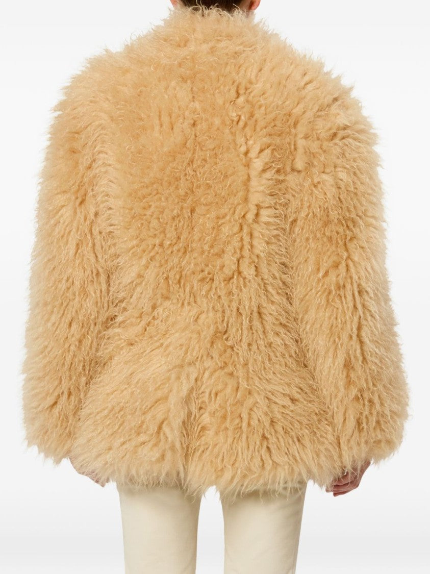 Isabel Marant Plush Textured Single-Button Coat