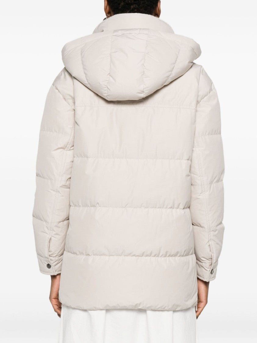 Brunello Cucinelli Relaxed-Fit Quilted Coat With Hood