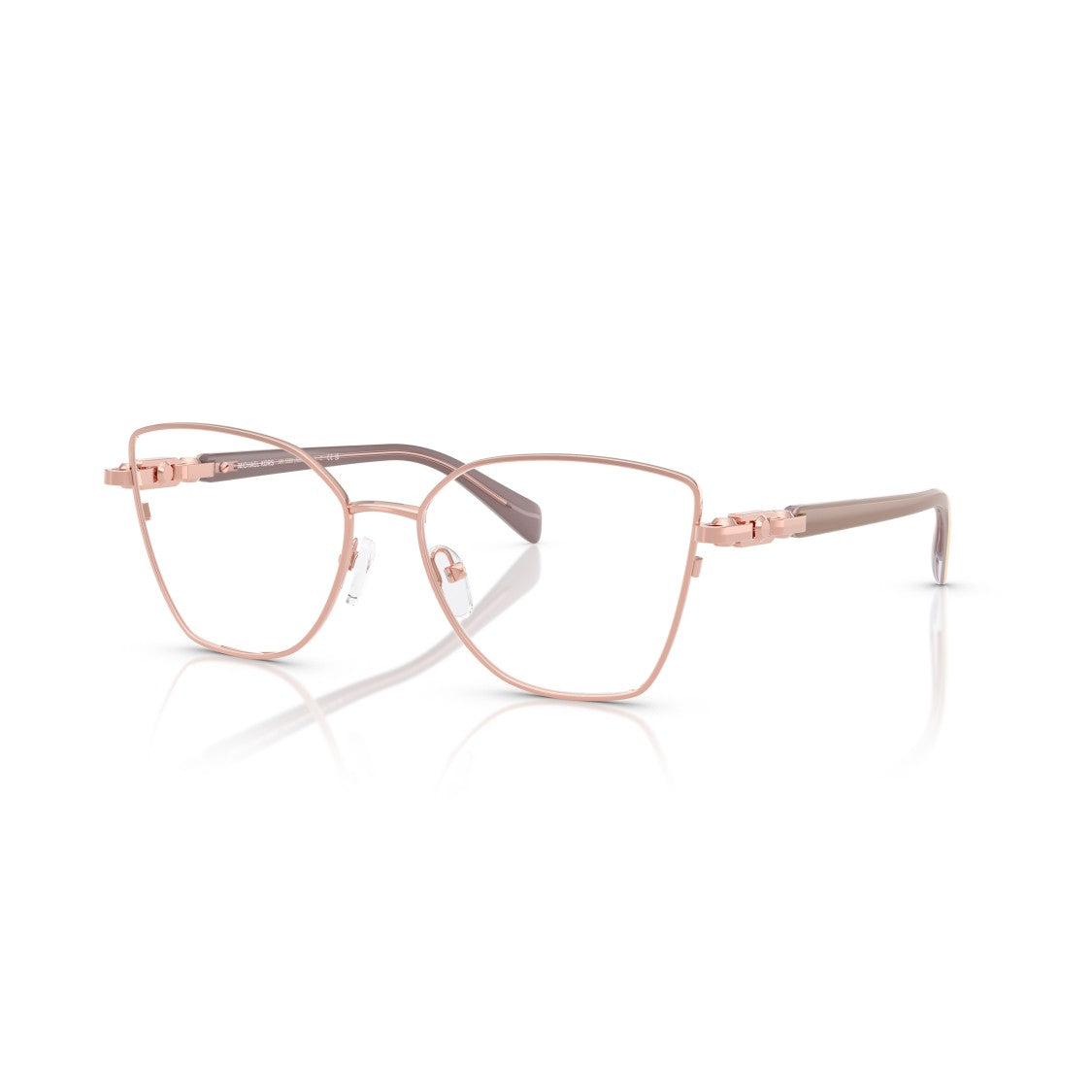 Michael Kors 0Mk3090 Oversized Geometric Frame Eyeglasses With Rose Gold Finish