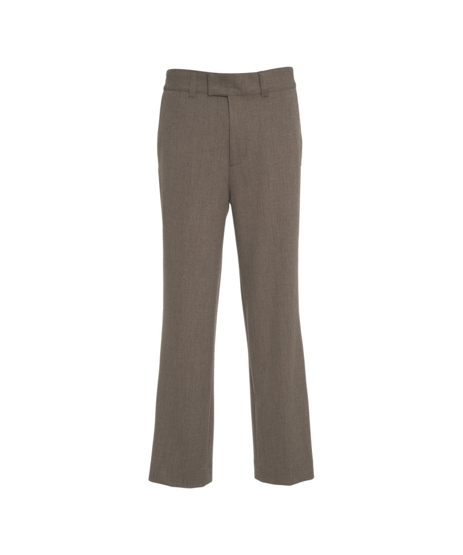 Paolo Pecora Straight-Cut Chinos With Medium Rise And Subtle Texture