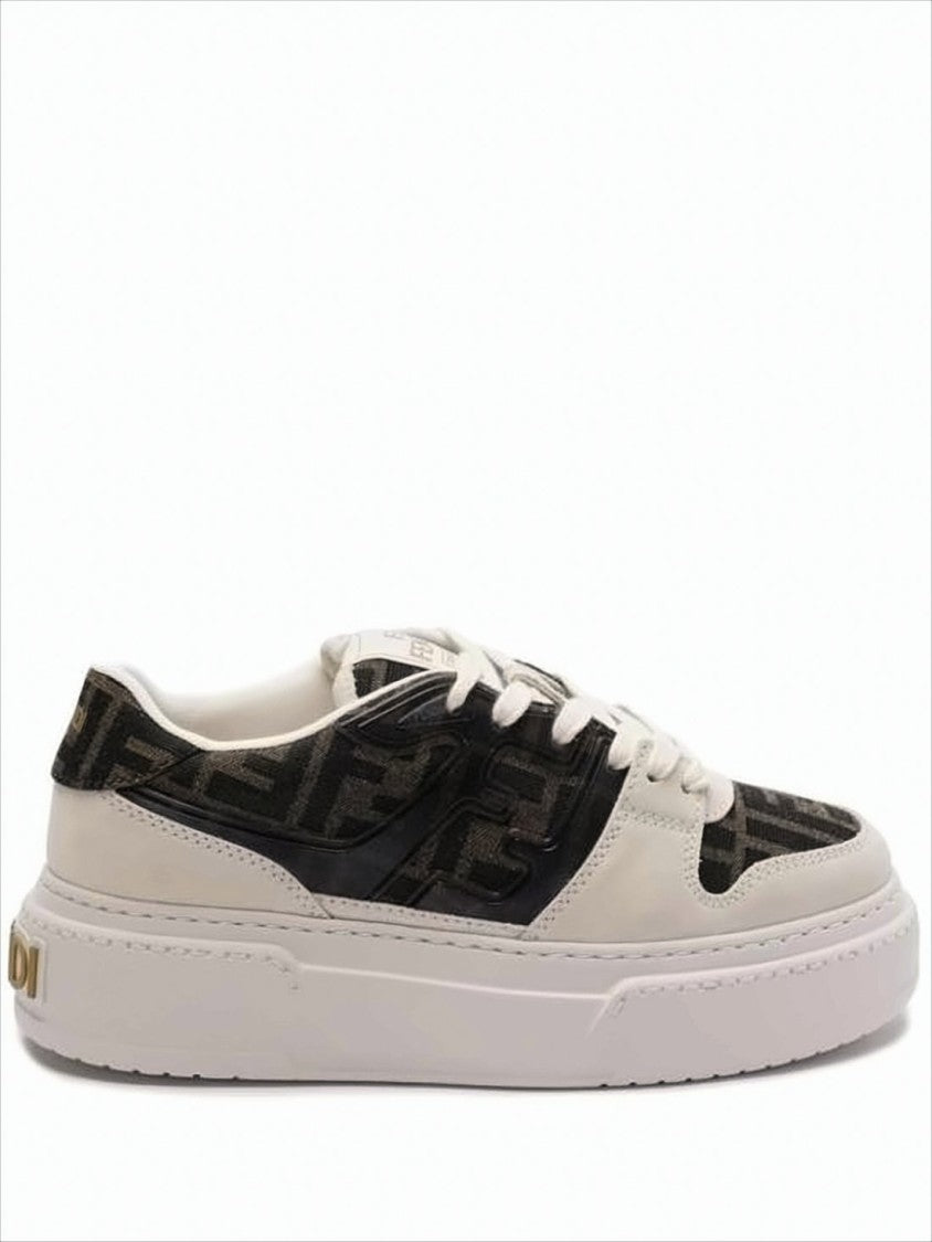 Fendi Chunky Platform Low-Top Sneakers With Monogram Design