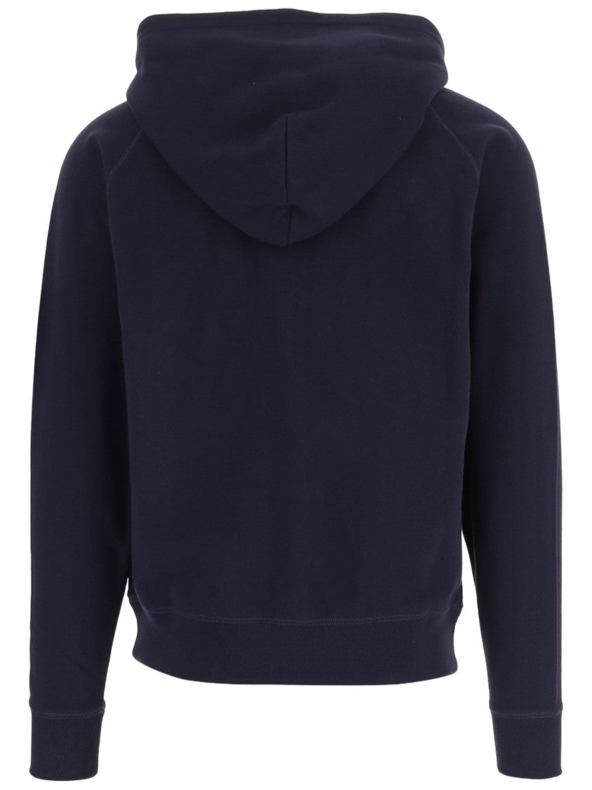 Icecream Navy Cotton Zip Logo Hoodie