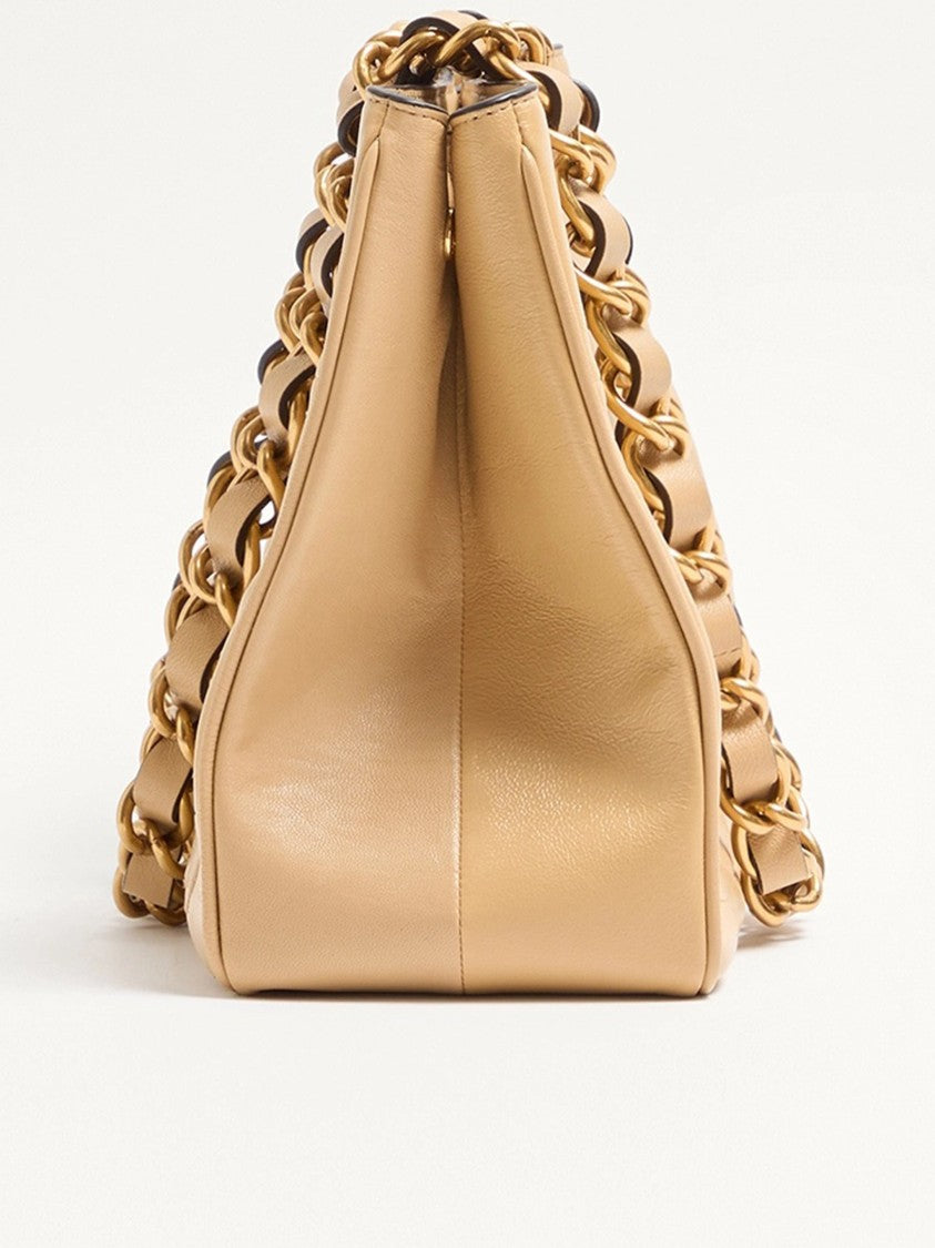 Valentino Black Laseine Chevron Quilted Nappa Tote