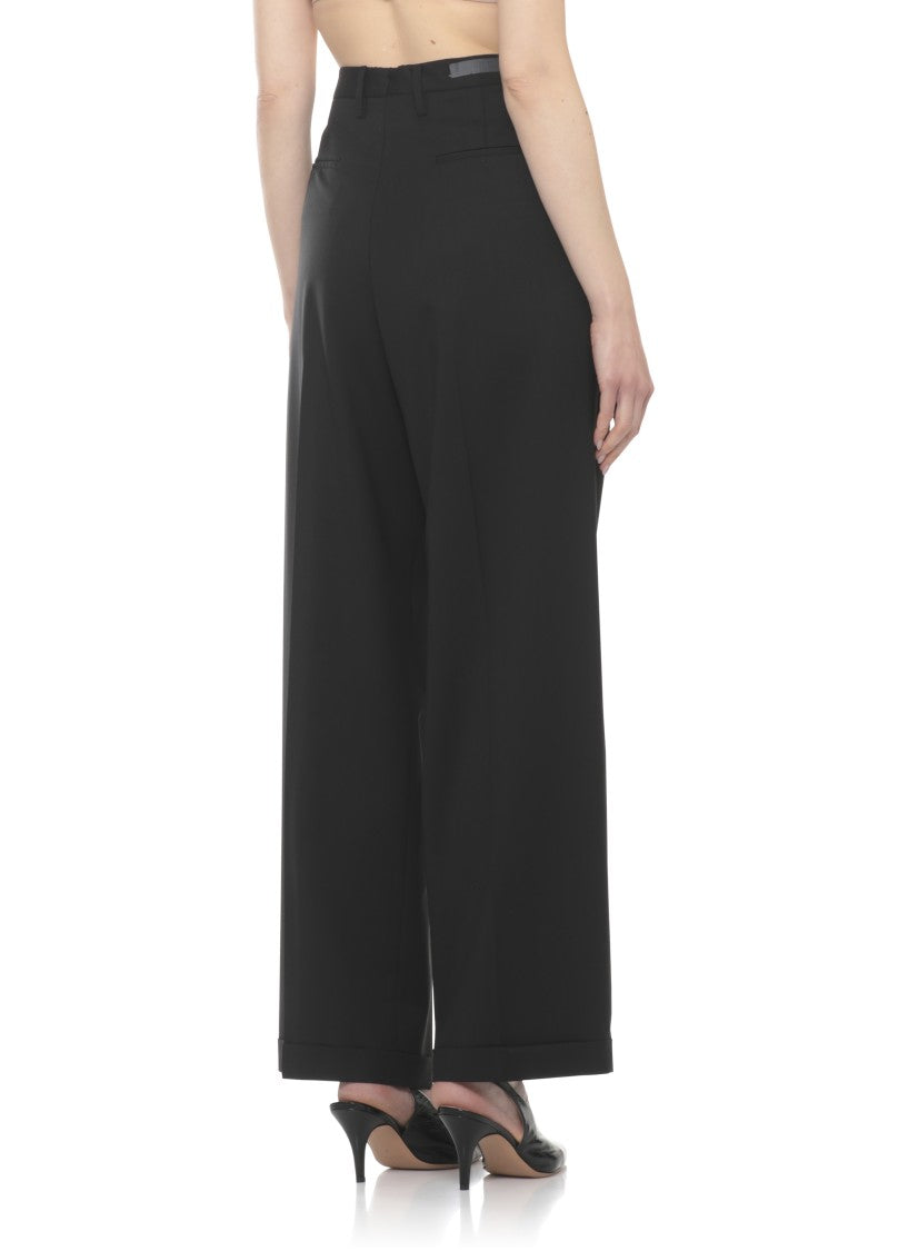 Briglia 1949 Black Borgonuovo Wool-Blend Formal Pants