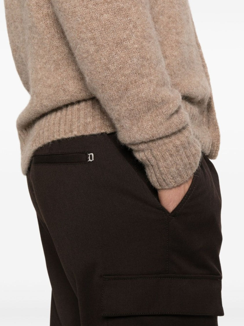 Dondup Straight Leg Cargo Pants With Pleated Front