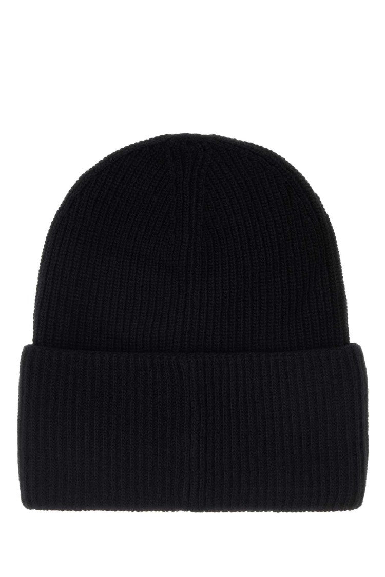 Moncler Black Wool Beanie Hat