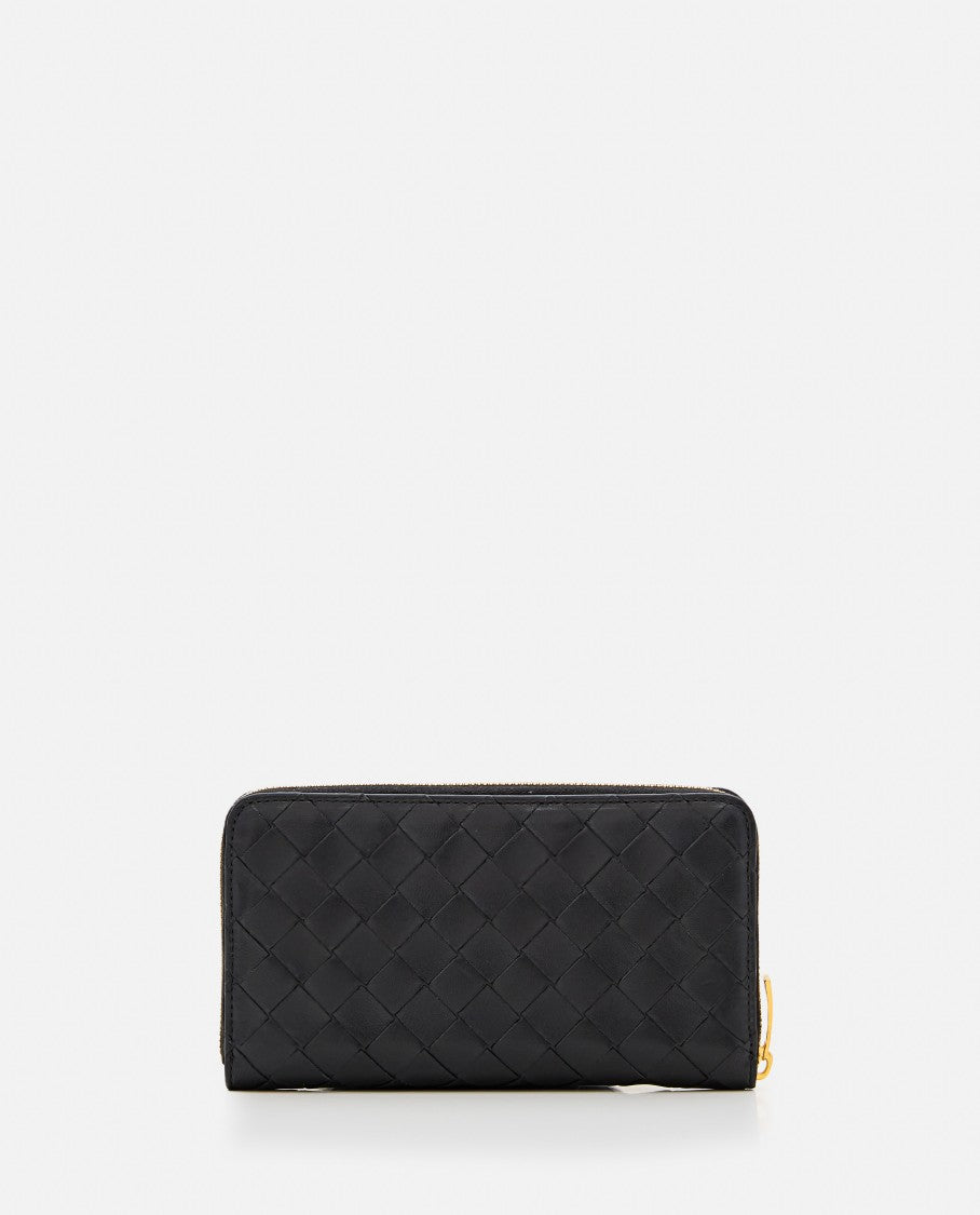 Bottega Veneta Intreccio Zip Around Wallet