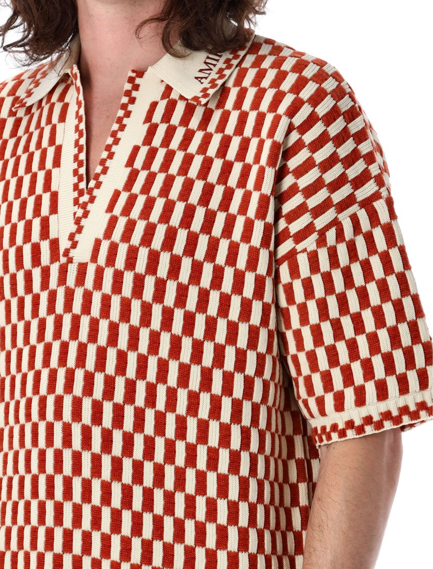 Amiri Checkered Oversized Polo