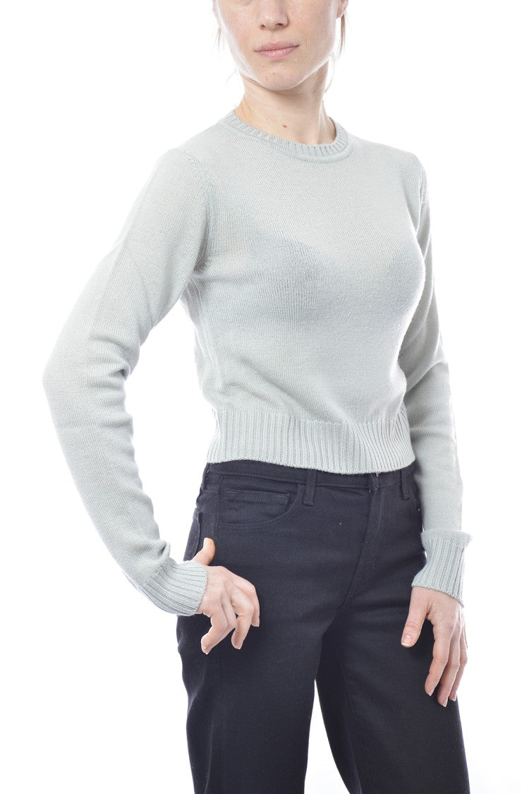 Jil Sander Mint Wool Crop Sweater