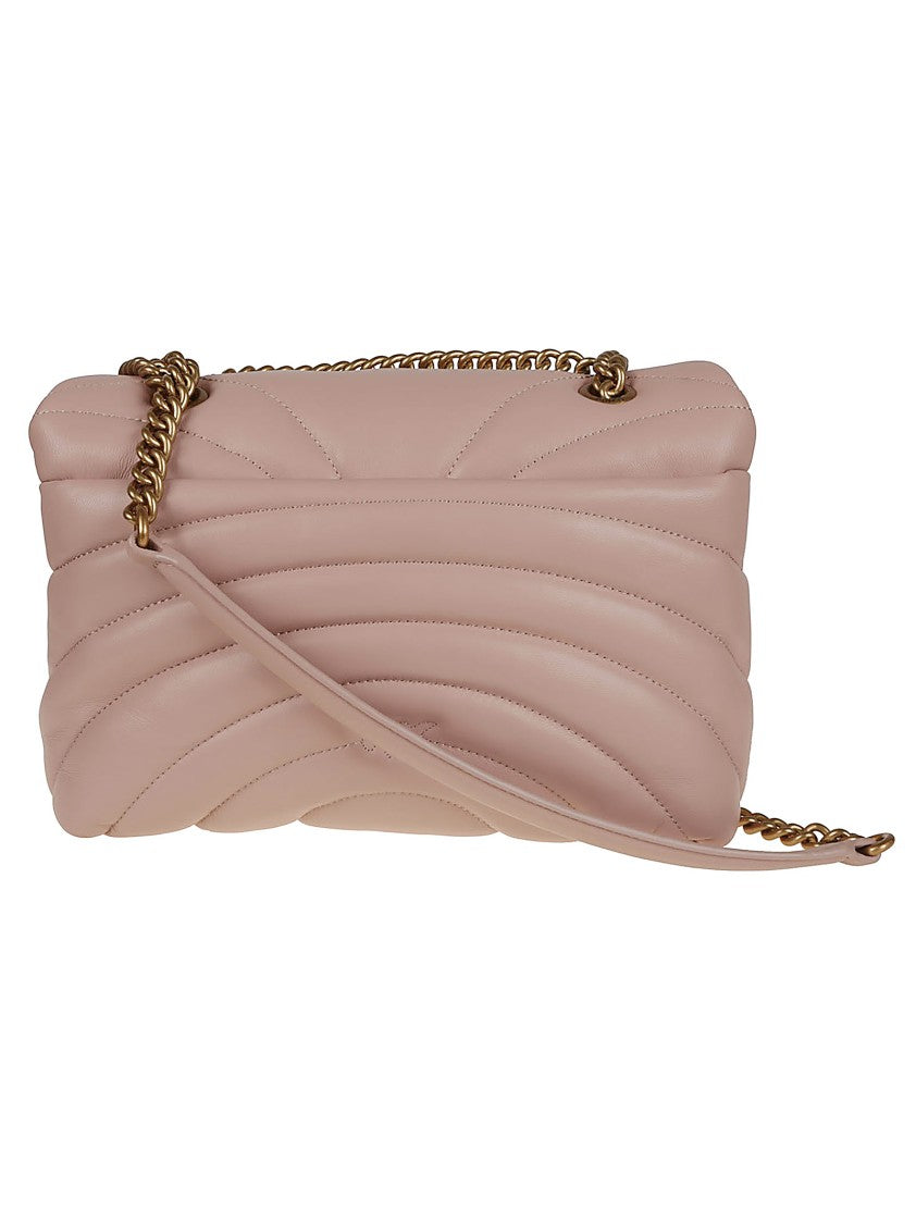 Pinko Quilted Leather Shoulder Bag With Distinctive Clasp