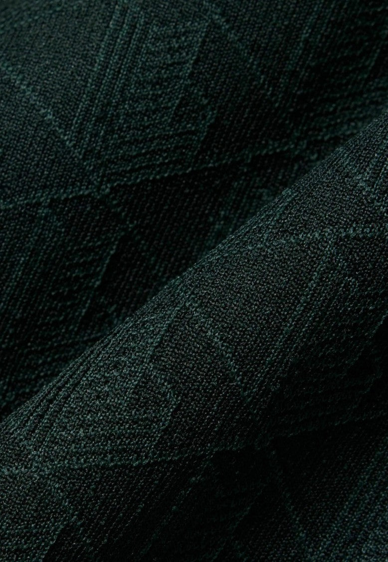 Lacoste Dark Green Geometric Striped Polo Shirt