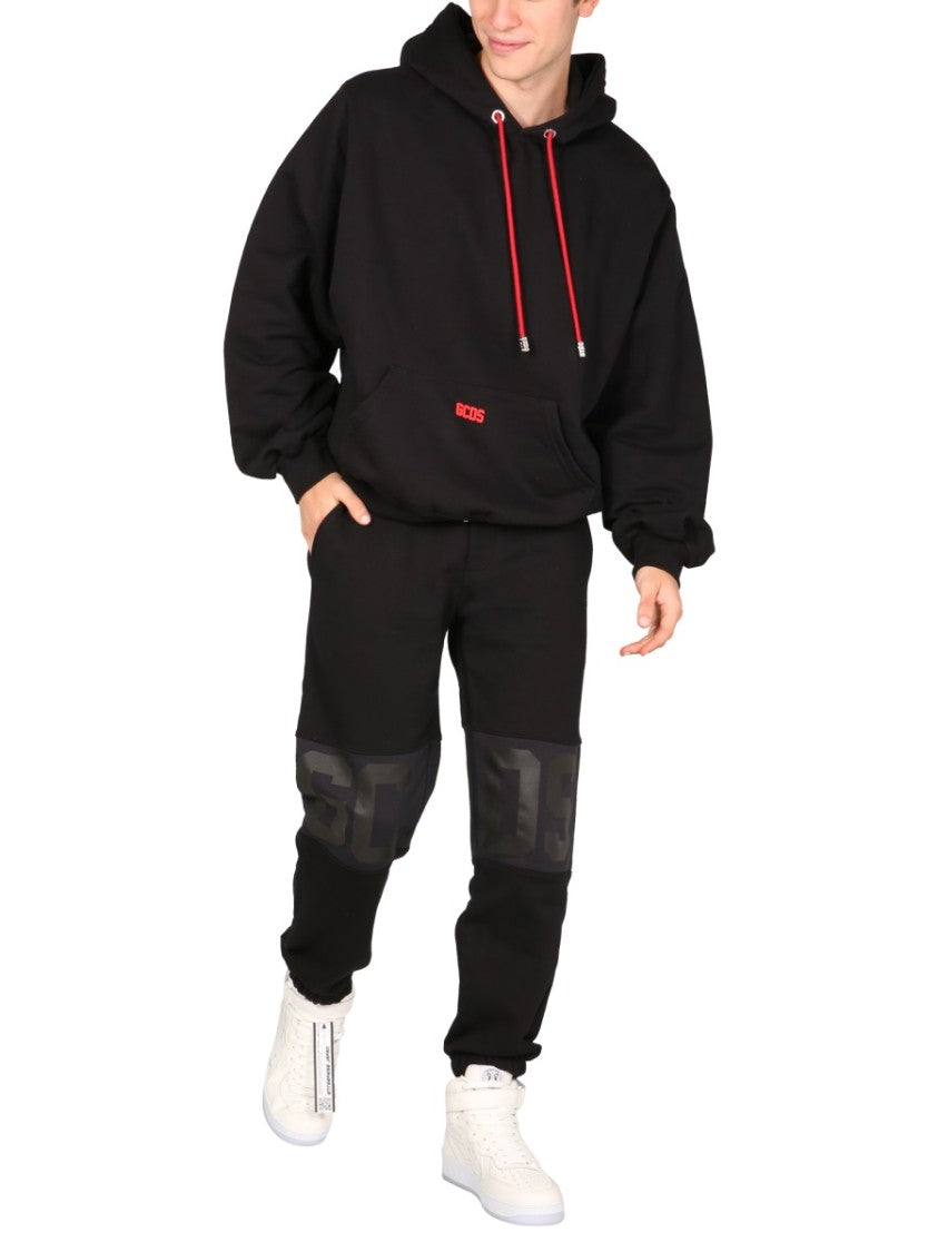 Gcds Relaxed Fit Black Hoodie