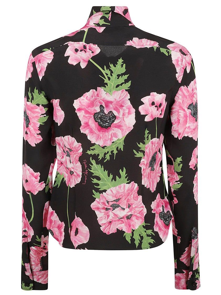 Stella Mccartney Fitted Silk Blouse With Poppy Print