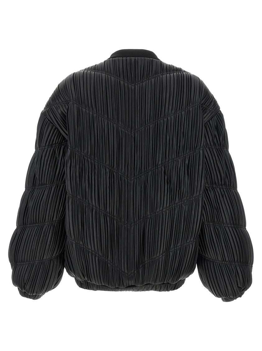 Rotate Birger Christensen Pleated Bomber Jacket