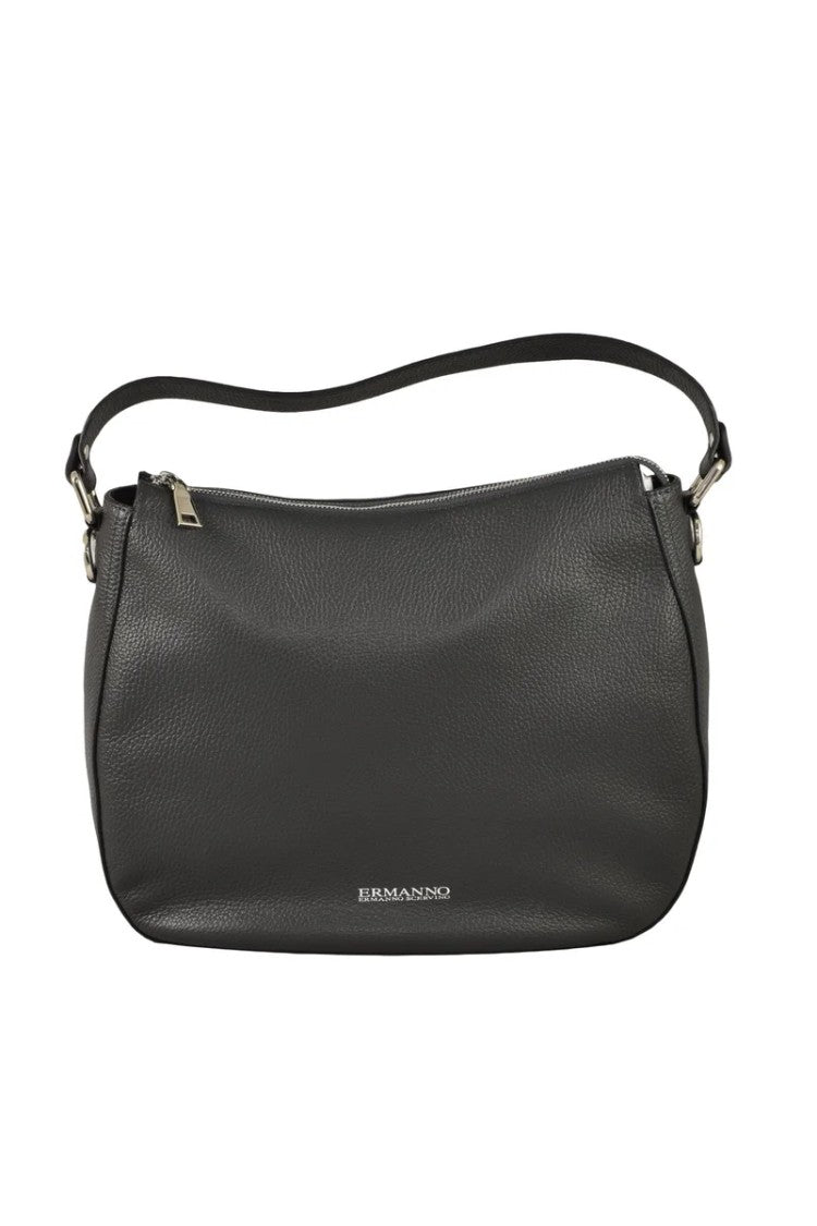 Ermanno Firenze Leather Hobo Bag - Grey