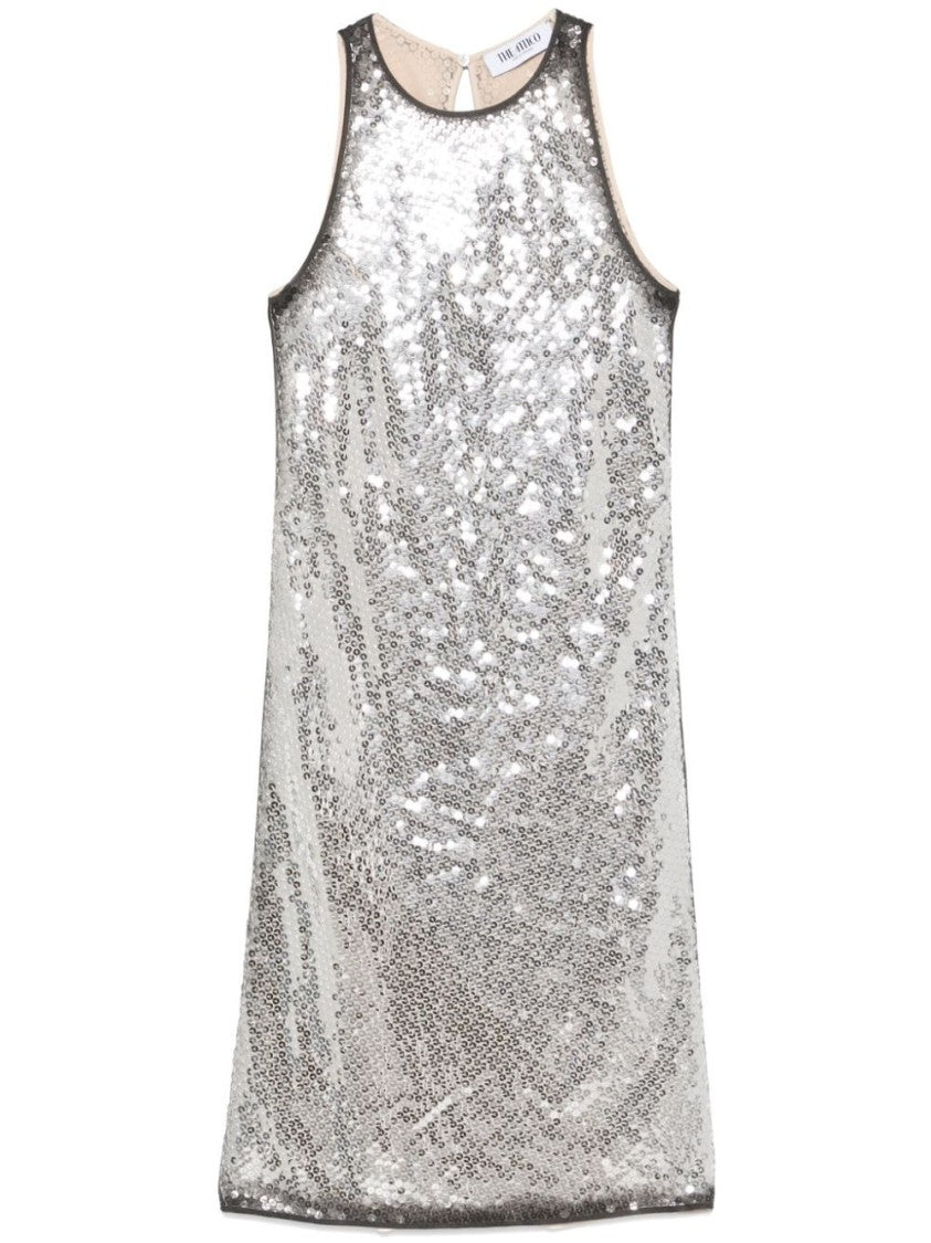The Attico Sleeveless Mini Dress With Sequined Elegance