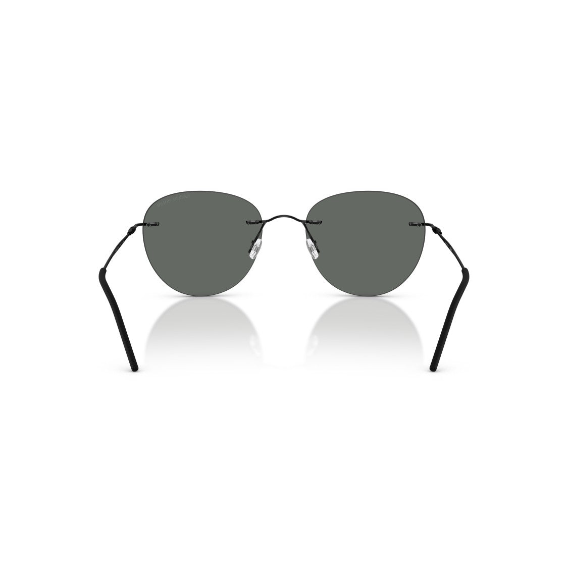 Giorgio Armani 0Ar6182 Rimless Dark Lens Sunglasses With Thin Metal Frame