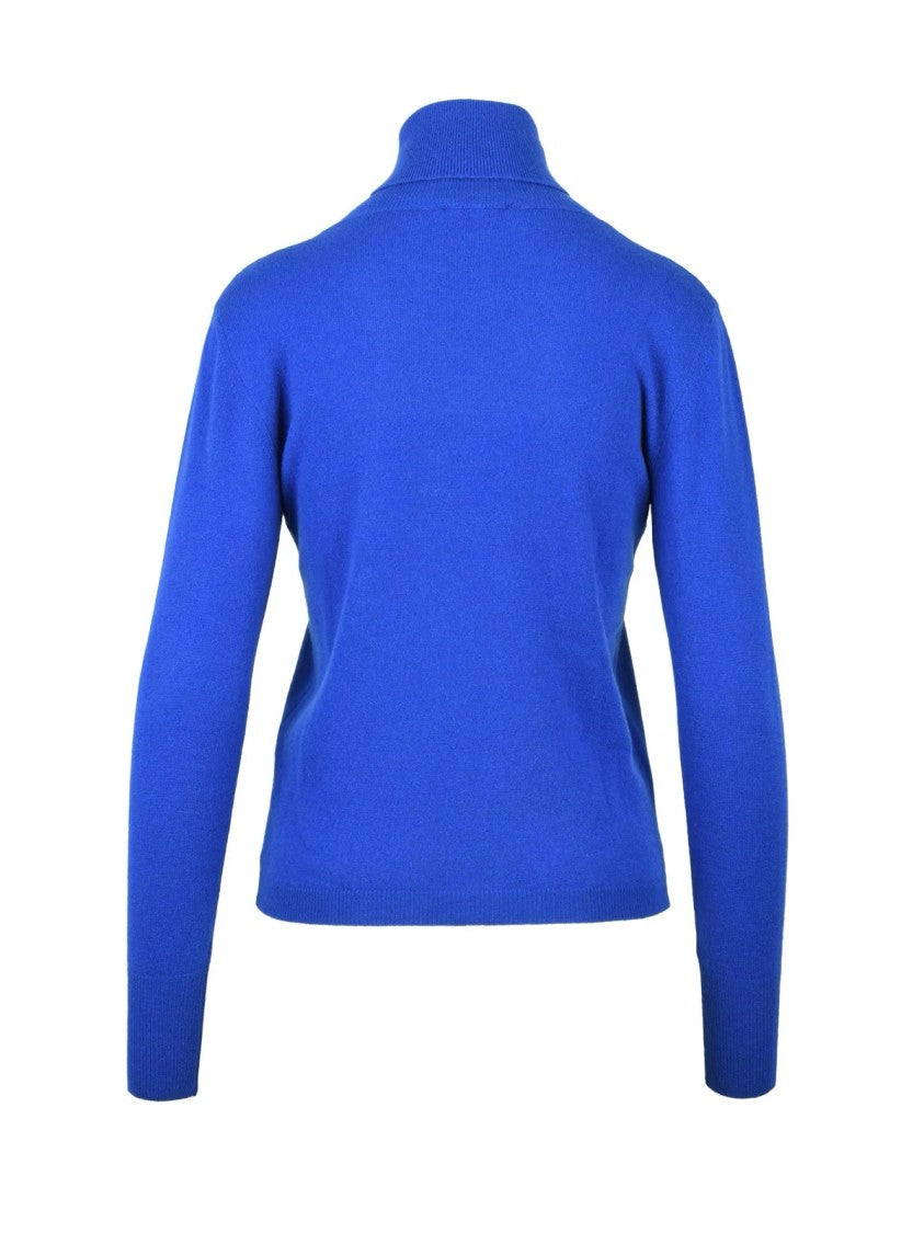 Customer Lovers & Knit Blue Cashmere Turtleneck Sweater
