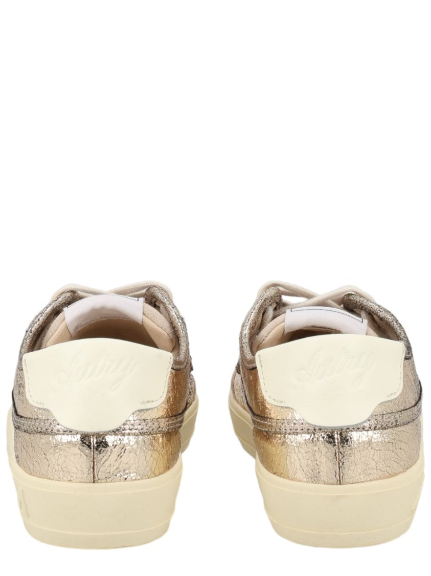 Autry Windscape Low Metallic Finish Leather Sneakers
