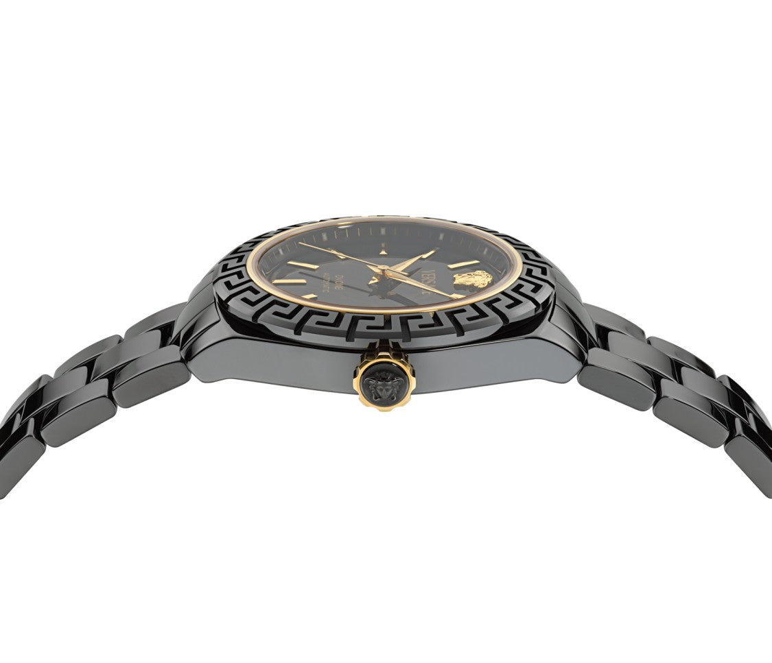 Versace Dv One Automatic Watch With Black Ceramic Case And Bracelet