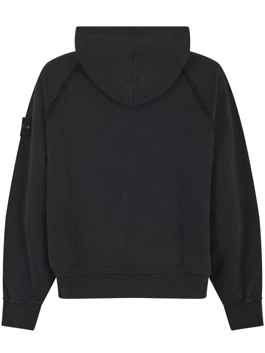 Stone Island Relaxed Fit Black Hoodie