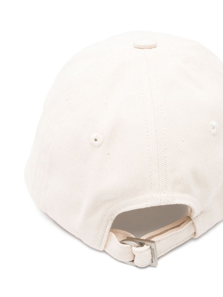 Jacquemus Beige Cap With Curved Peak