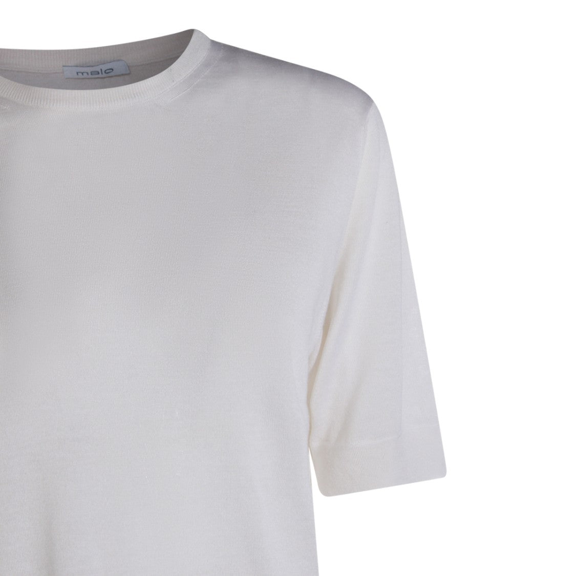 Malo White Cotton Knitwear