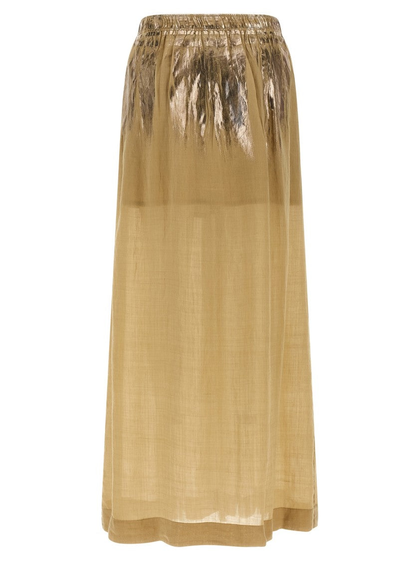 Nude Slit Skirt