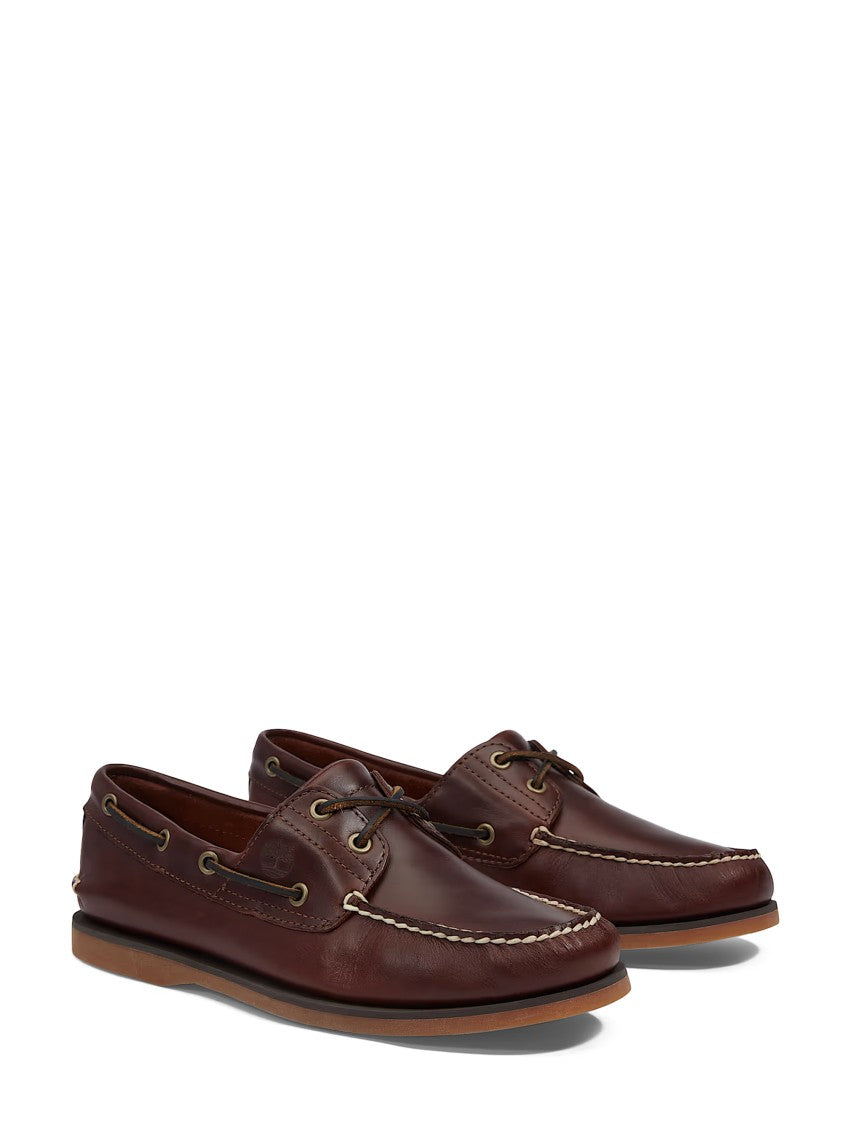 Timberland Moccasin-Style Boat Shoes With Lace-Up Detailing
