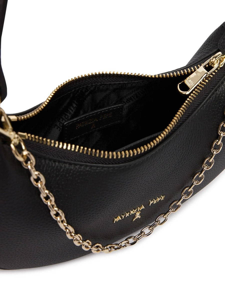 Patrizia Pepe Black Crescent Bag