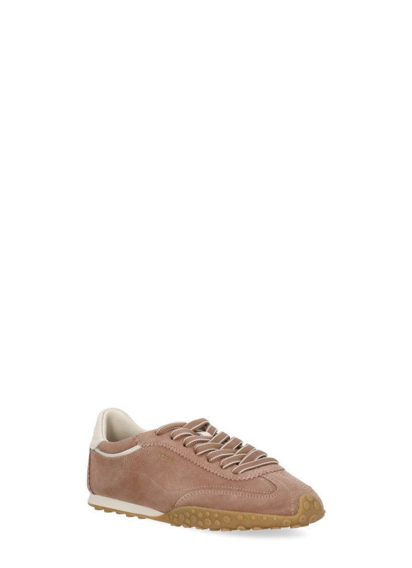 Hoff Light Brown Low-Profile Signature Logo Suede Sneakers