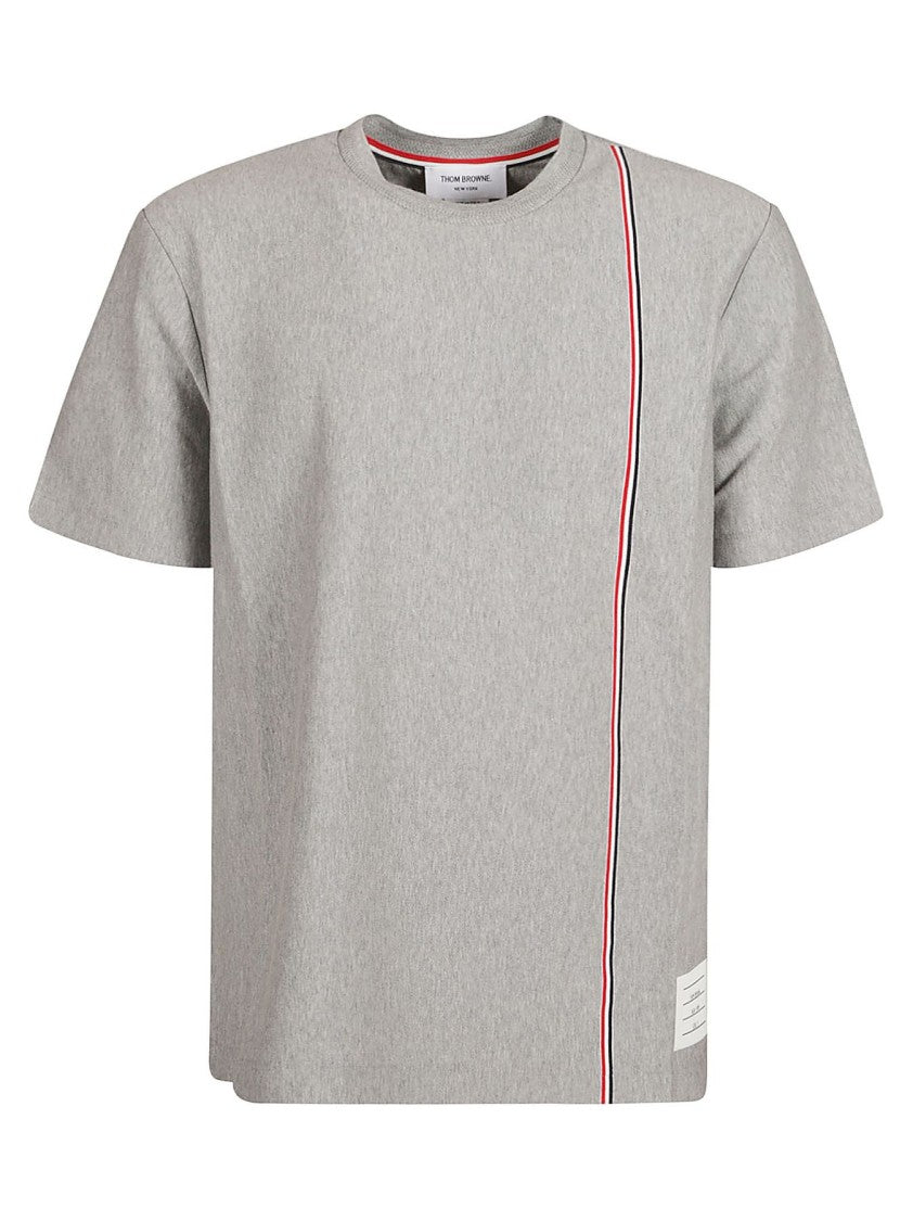 Thom Browne Boxy Fit Grey Cotton T-Shirt