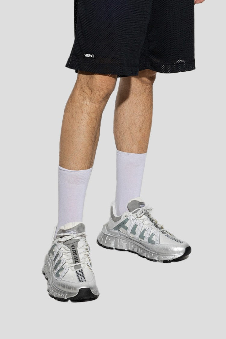 Versace Trigreca White Leather Sneakers