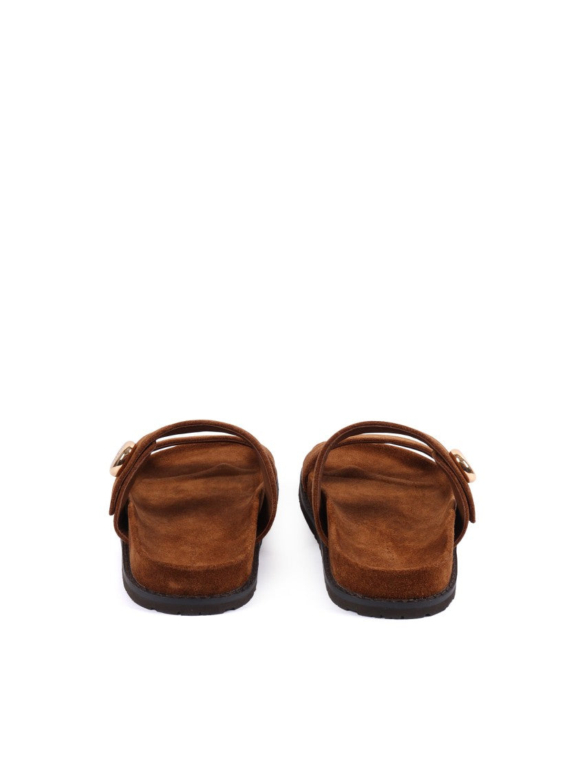 Tory Burch Romy Sport Slide Emblem Sandals