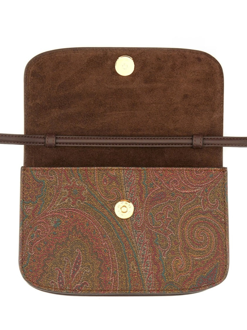 Etro Structured Small Shoulder Bag With Paisley Pattern