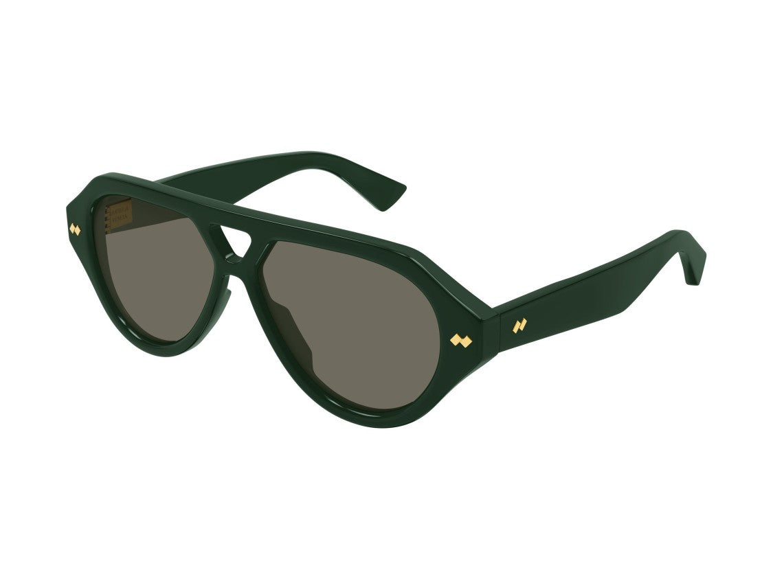 Bottega Veneta Bv1485s Gold Accent Oversized Geometric Sunglasses