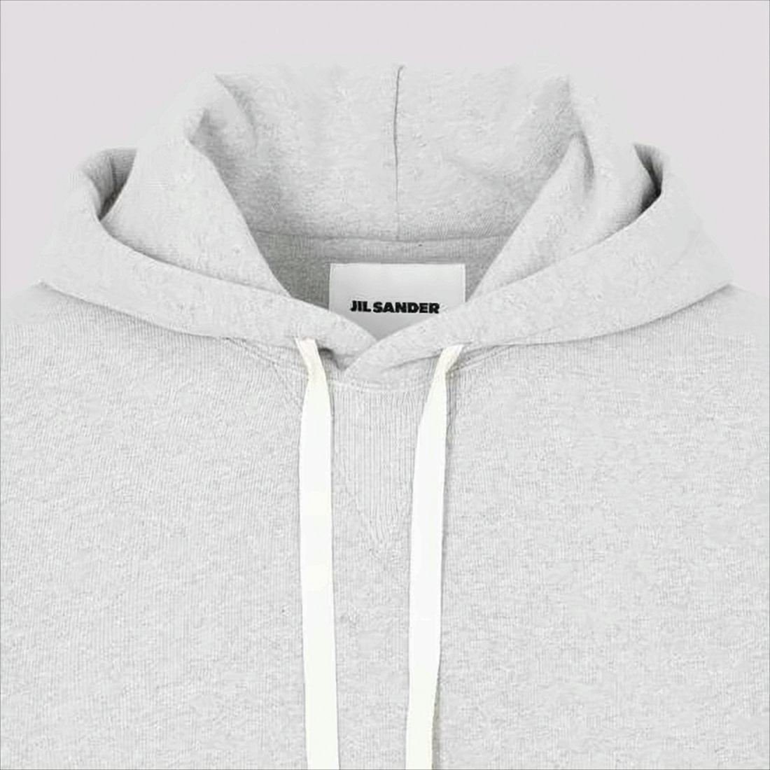 Jil Sander Minimalist Light Grey Cashmere-Cotton Hoodie
