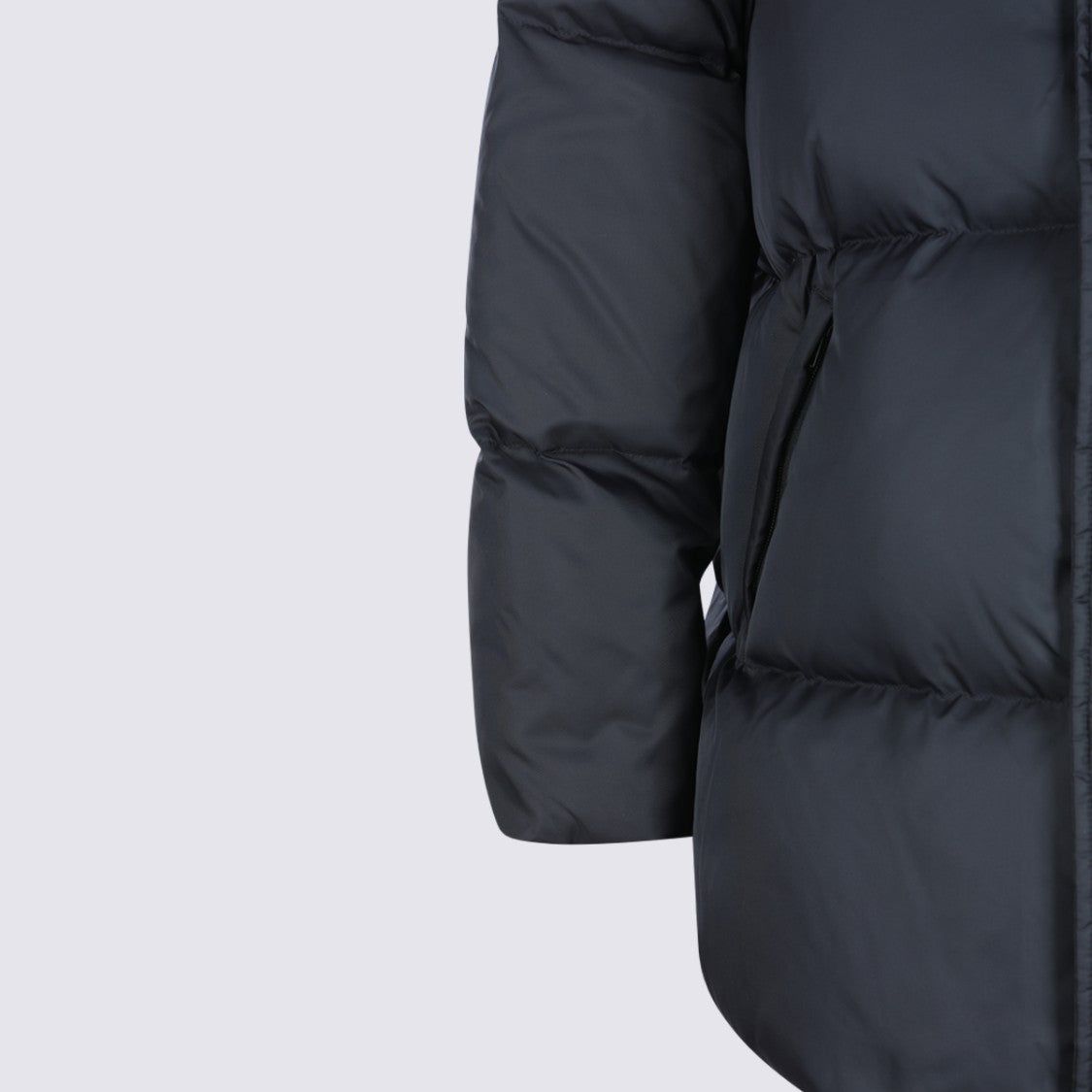 Mm6 By Maison Margiela Puffer Coat With Structured Collar And Concealed Placket