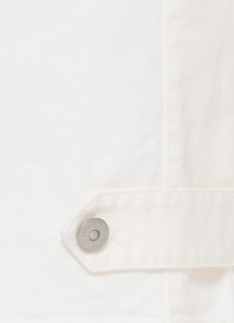 Panicale Ivory Cotton Embellished Straight-Leg Pants