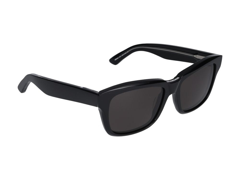 Balenciaga Black Bb0346s Acetate Bold Oversized Square Frame Sunglasses