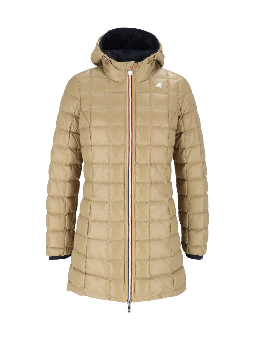 K-Way Denise St Thermo Double Reversible Quilted 3/4 Down Jacket