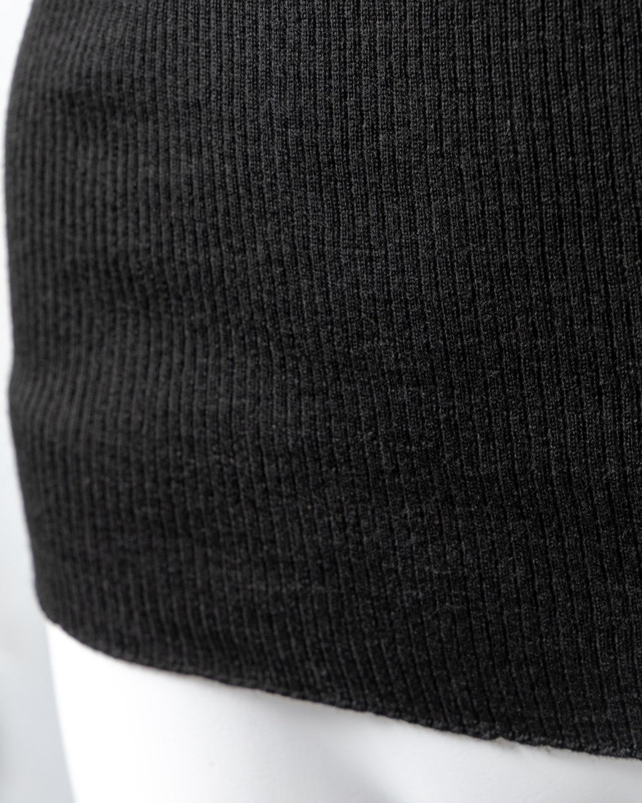 Rick Owens One-Shoulder Black Ribbed Athena Top